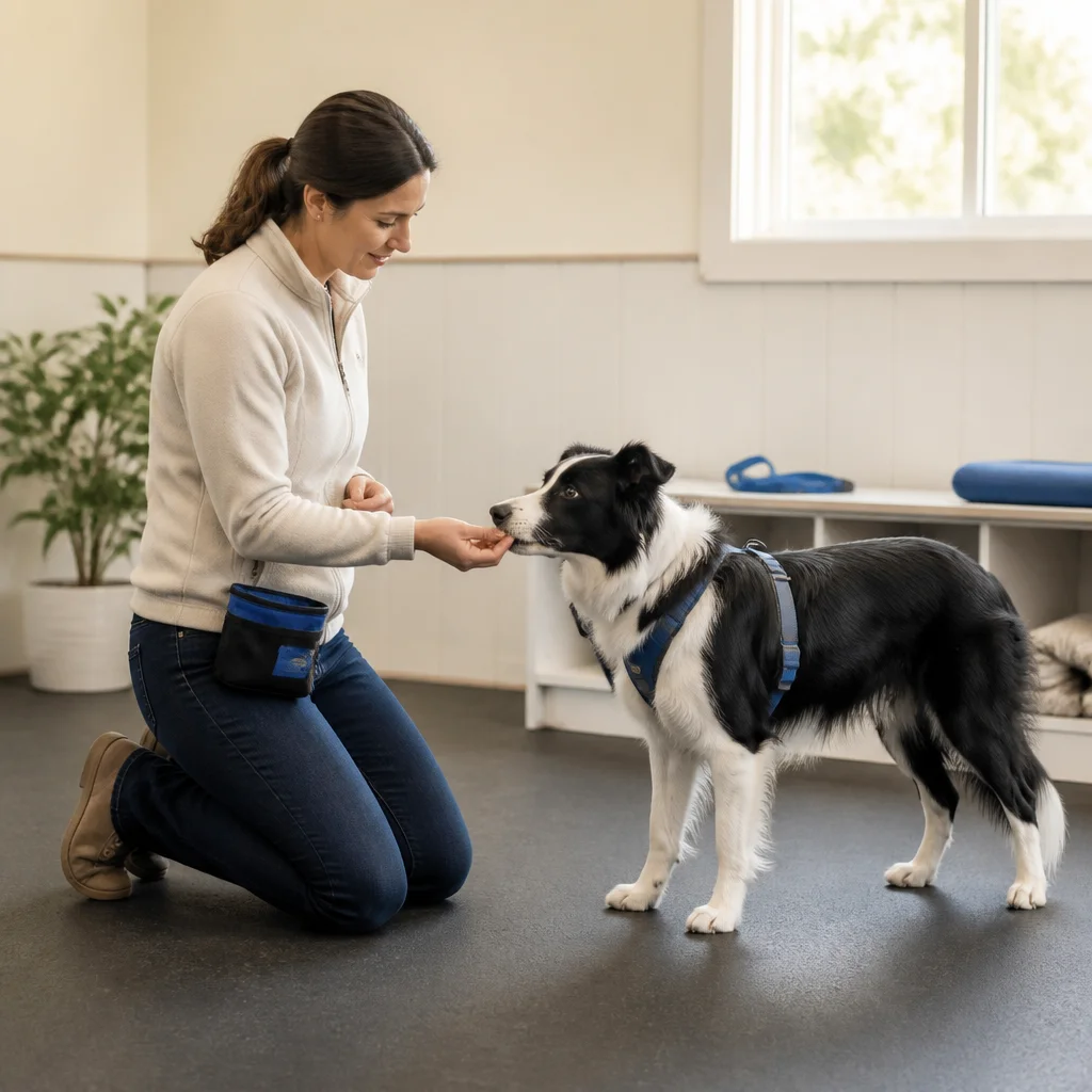 A quiet break or transition during the appointment